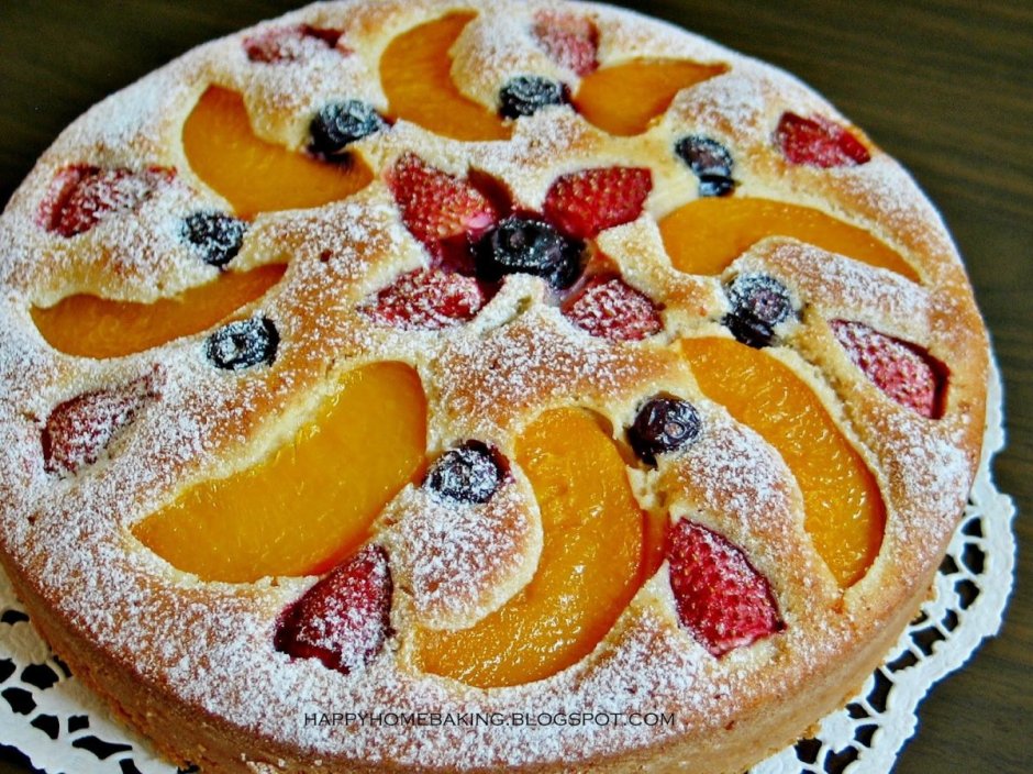 Песочный пирог с фруктами