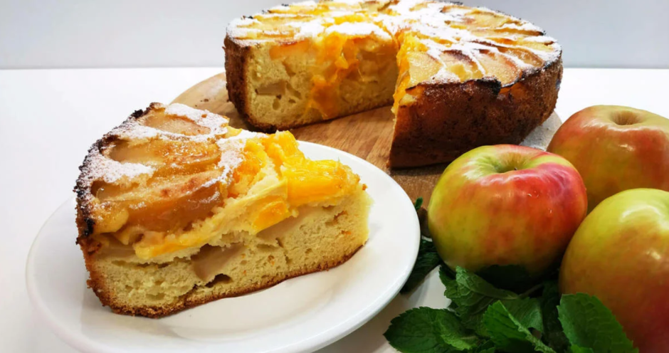 Пирог с яблоками и апельсинами в духовке