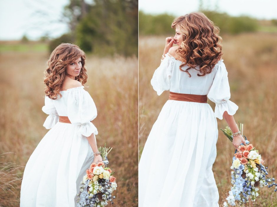 Лавандовое свадебное платье