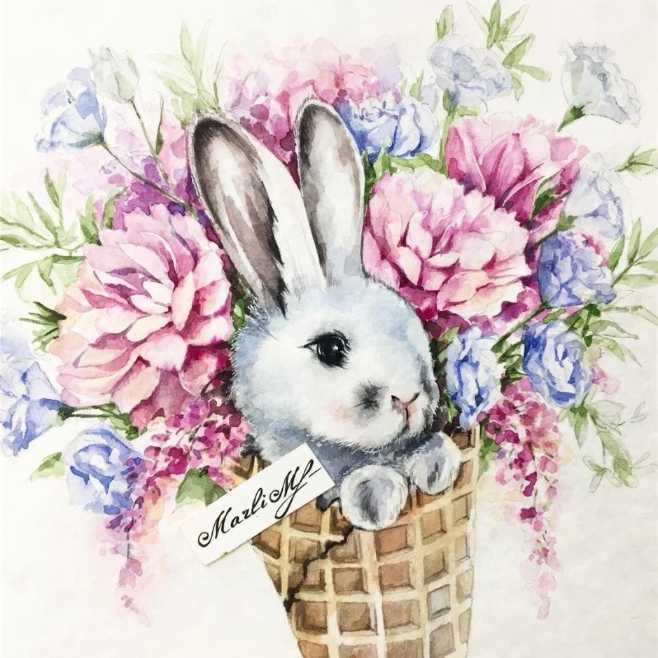 Милые кролики рисунки