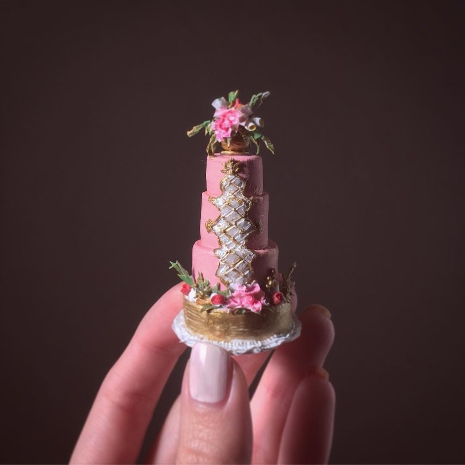 Торт миниатюра из полимерной глины