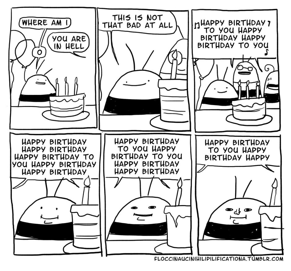 Смешные комиксы про день рождения