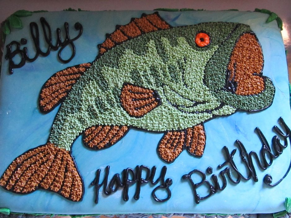 Декор тортика с рыбкой