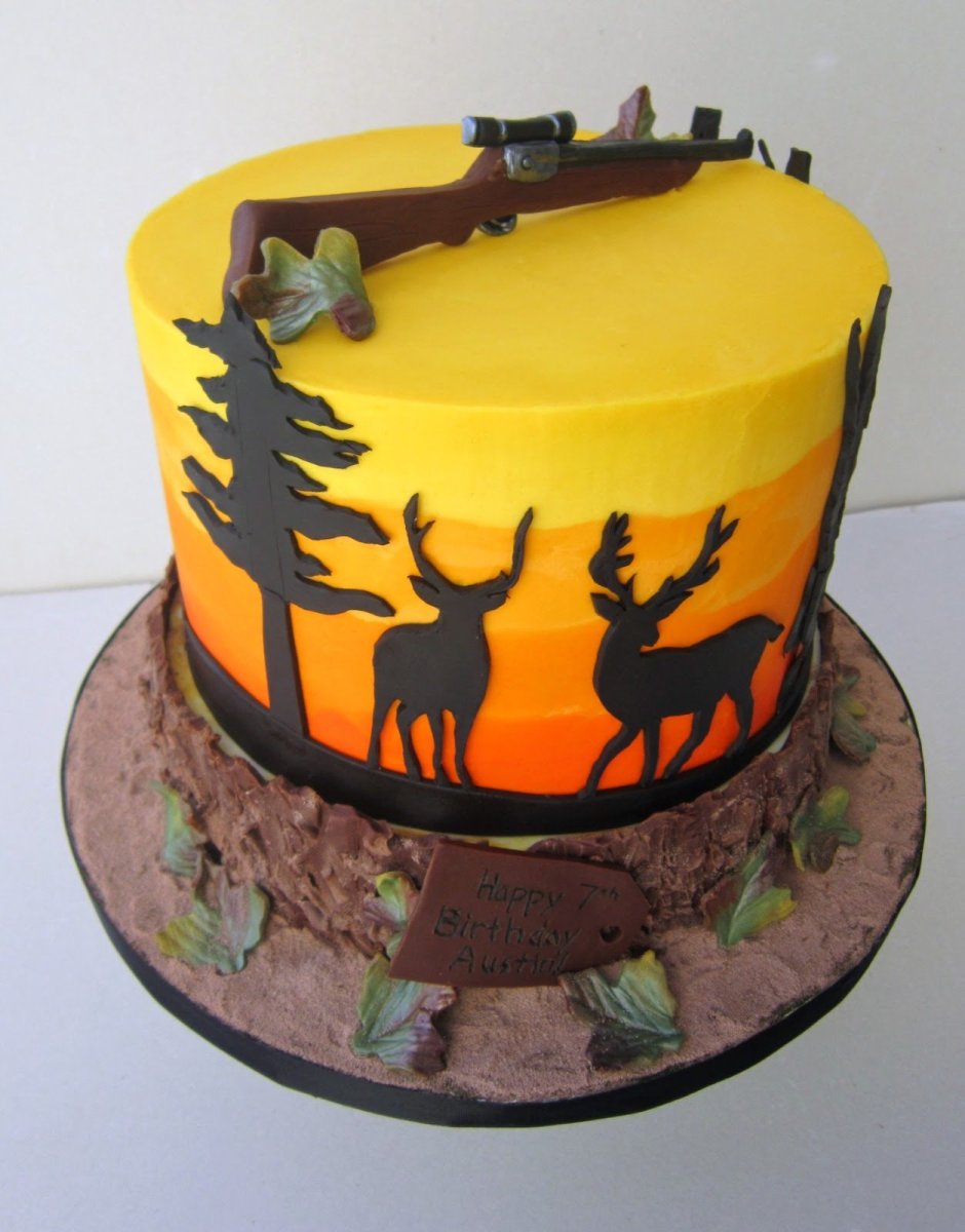 Украшение торта для охотника