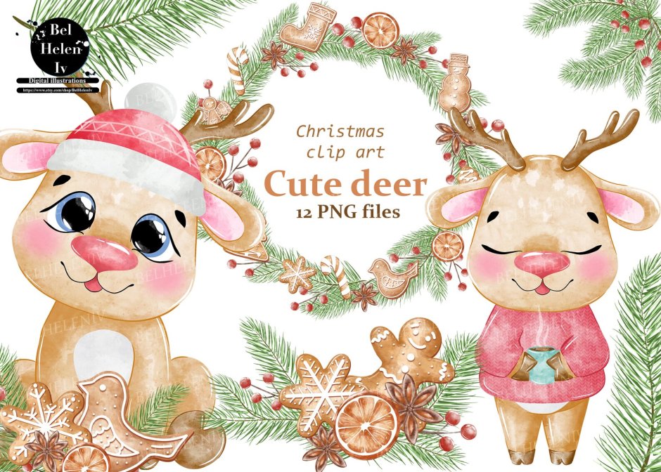 Cute Christmas Deer