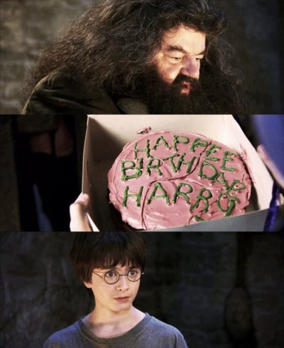 Торт на день рождения Гарри Поттер от Хагрида