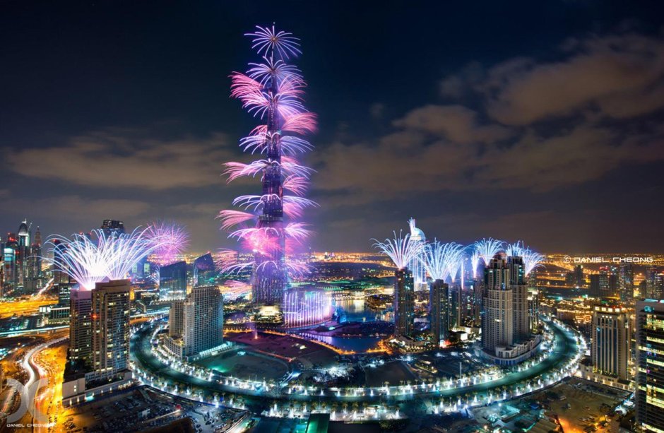 Дубай Бурдж Халифа Халифа новый год