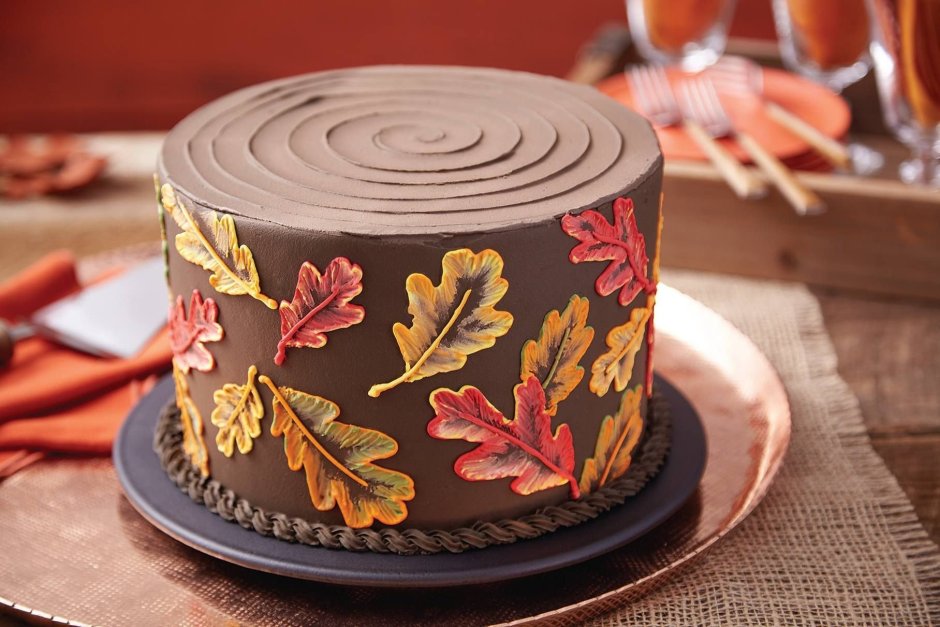 Осенний декор торта
