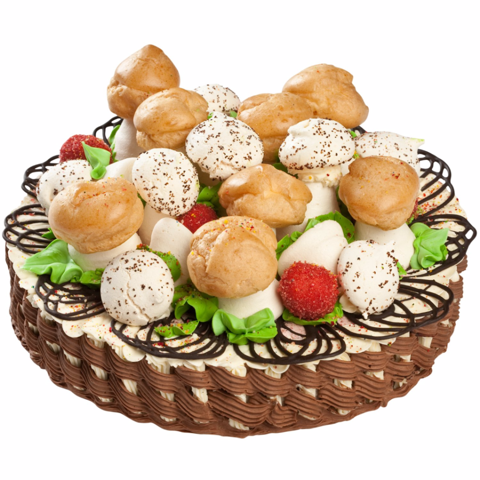 Торт лукошко с грибами Добрынинский
