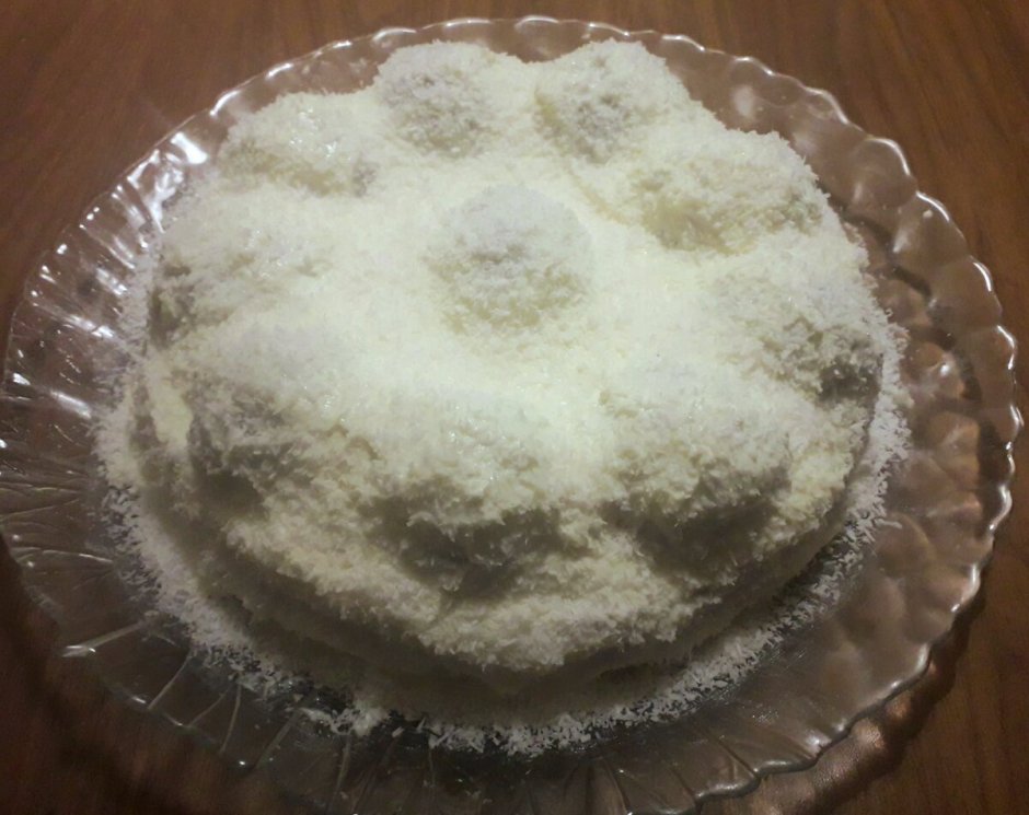 Торт Снежинка с кокосовой стружкой