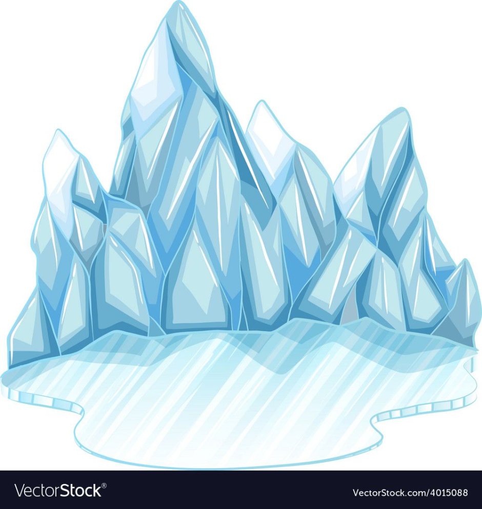 Ледяная гора белый фон