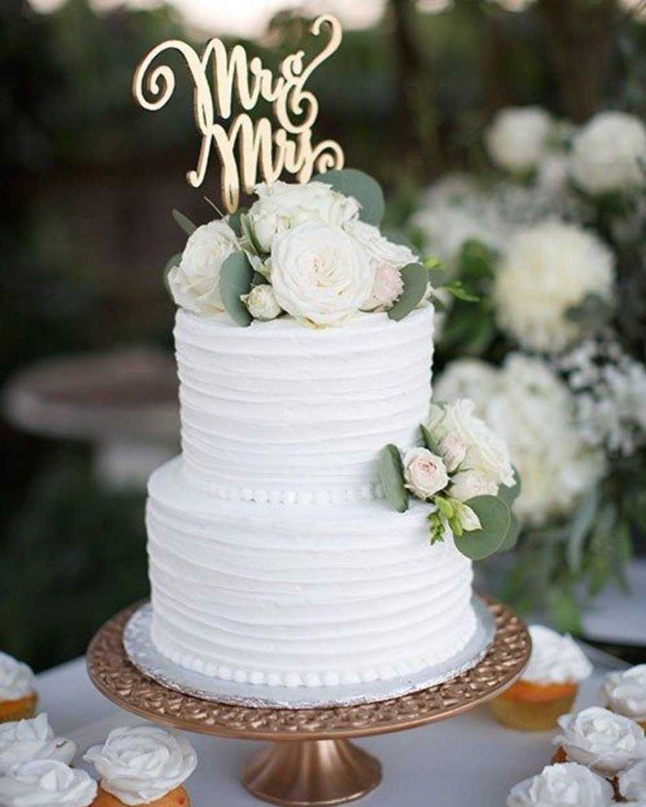 Свадебный торт один ярус
