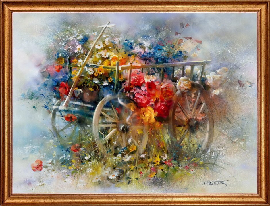 Художник Willem Haenraets акварель