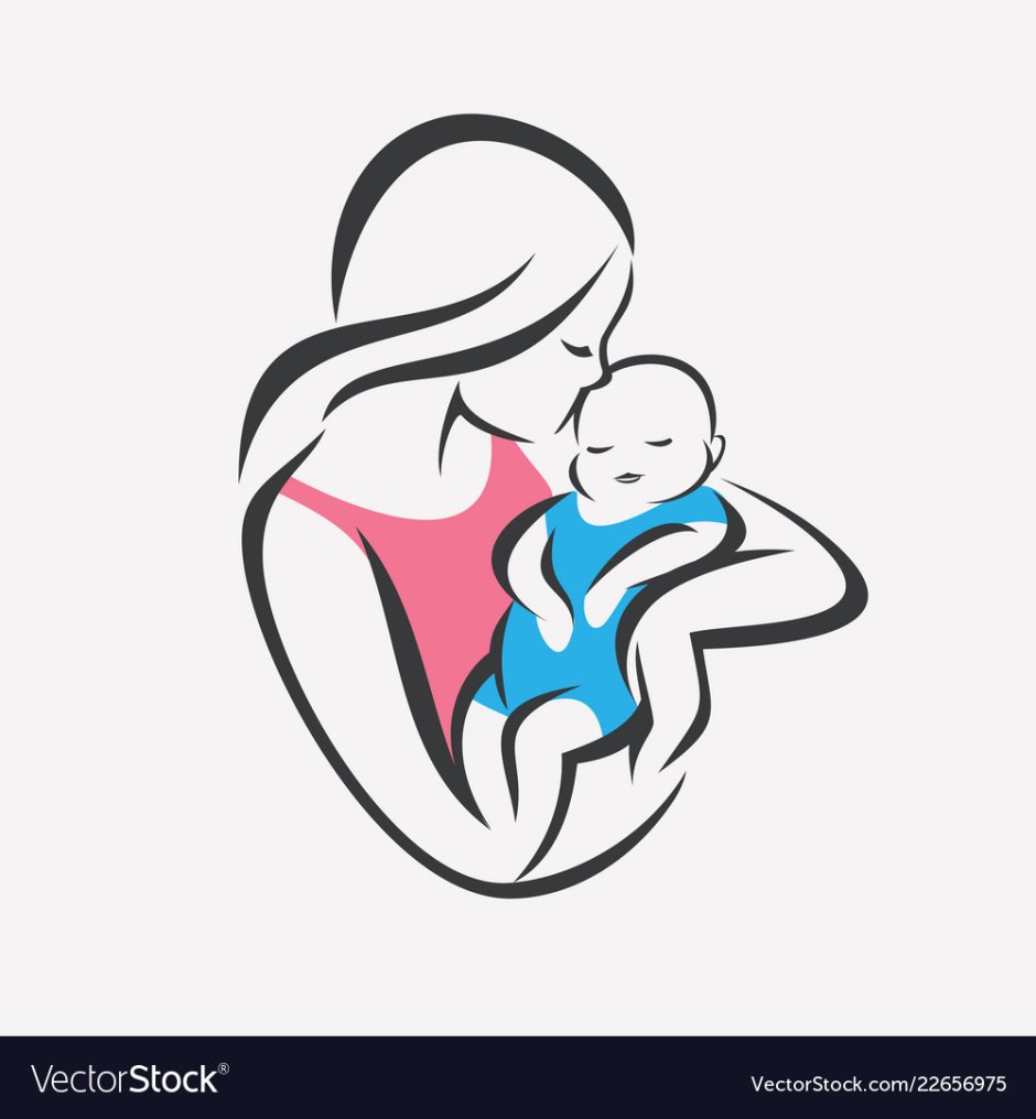 Логотип мама с ребенком