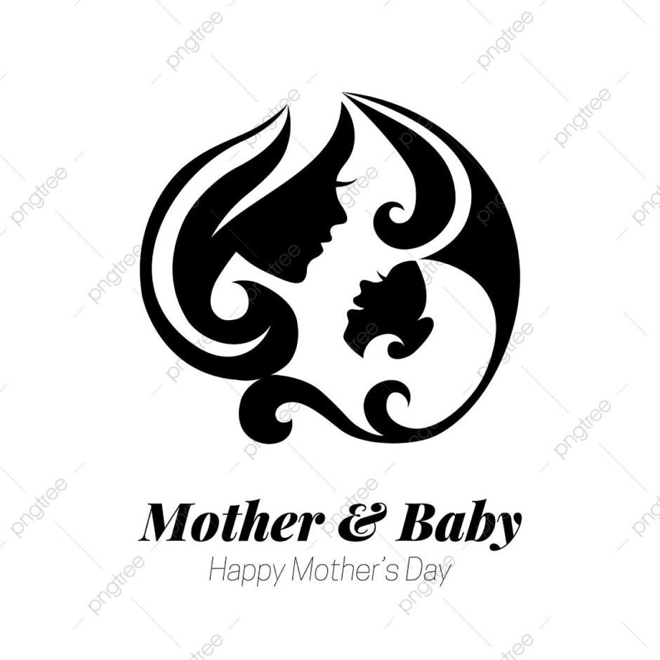 Логотип женщина с ребенком