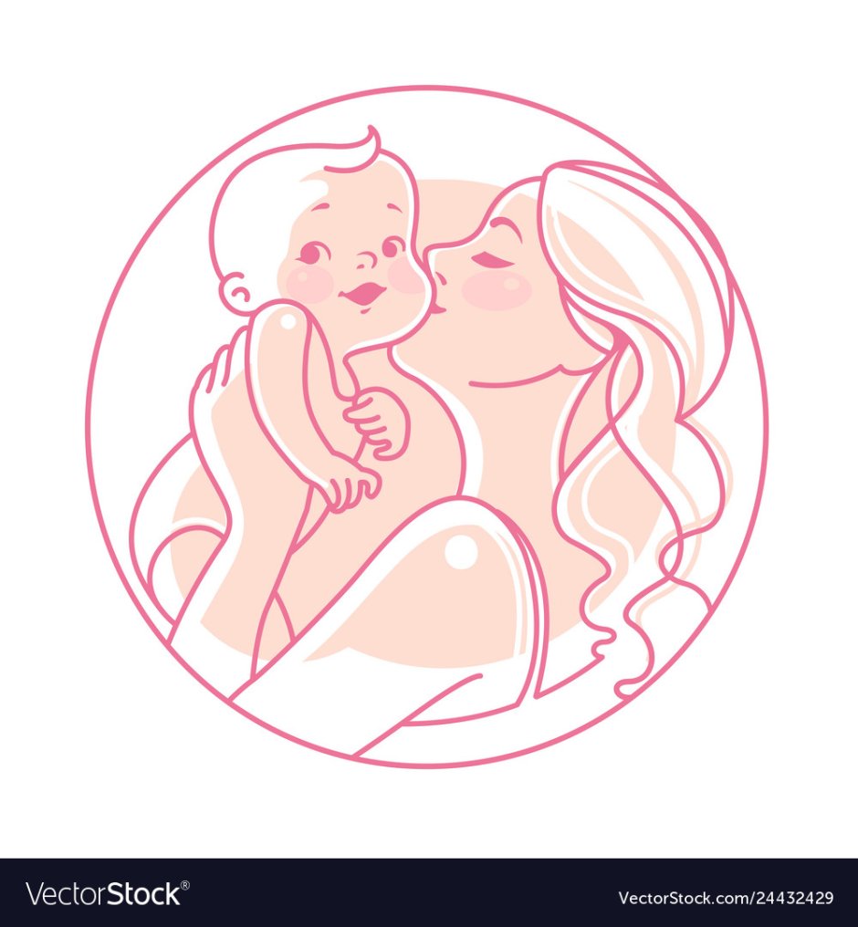 Логотип мама с ребенком