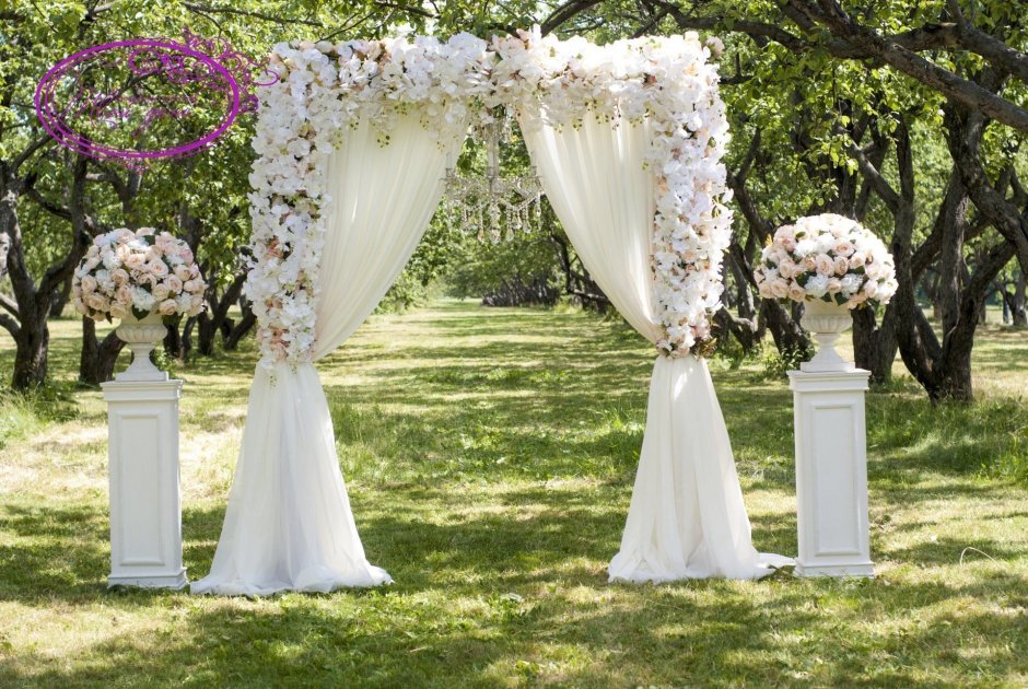 Декор свадебной арки