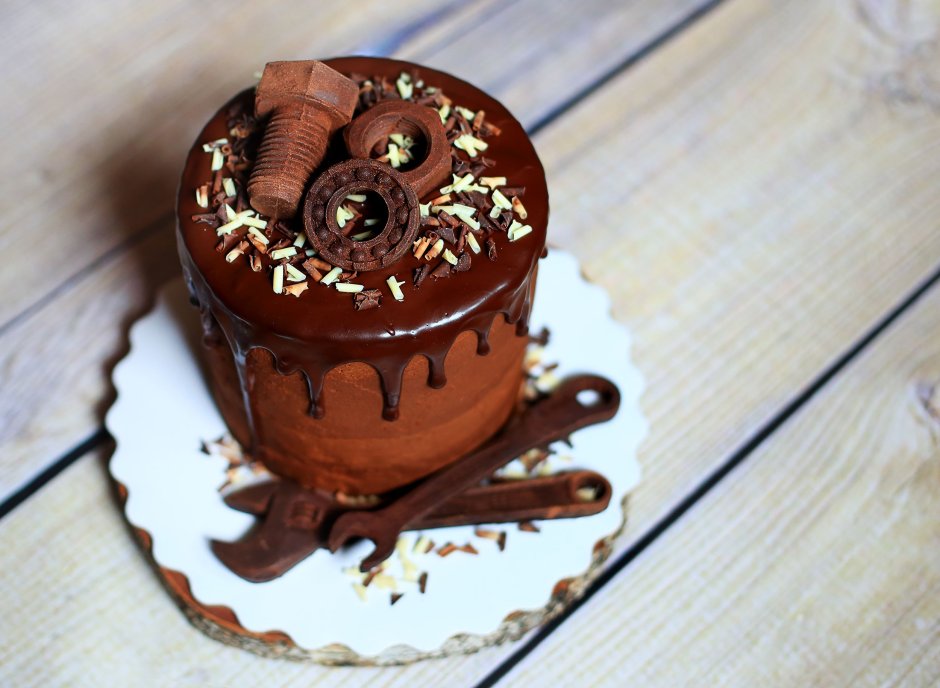 Натюрморт шоколадное пирожное