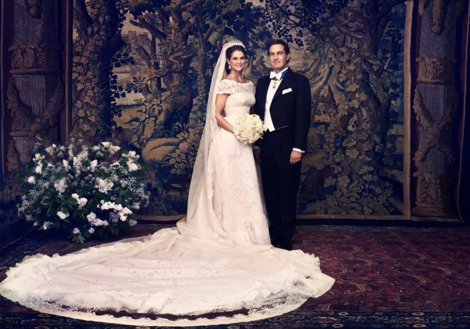 Принцесса Швеции Мадлен свадебное платье