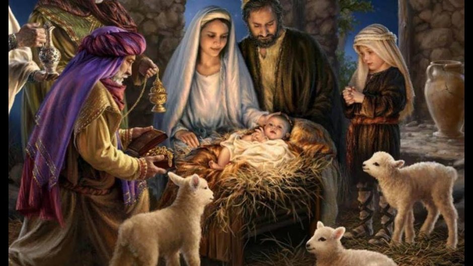 Вышивка рождение Христа
