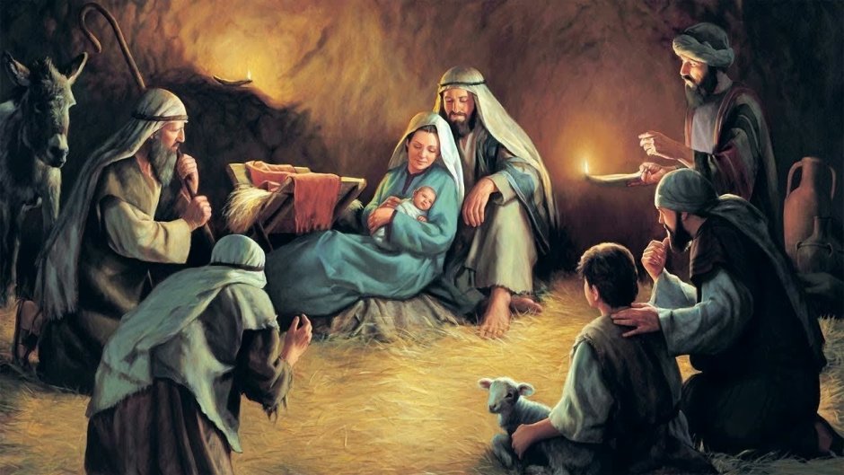 Иосиф и Мария рождение Христа