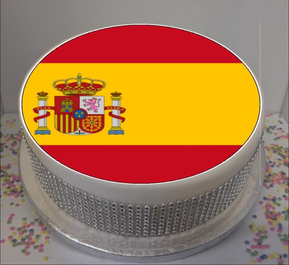 Торт с испанским флагом