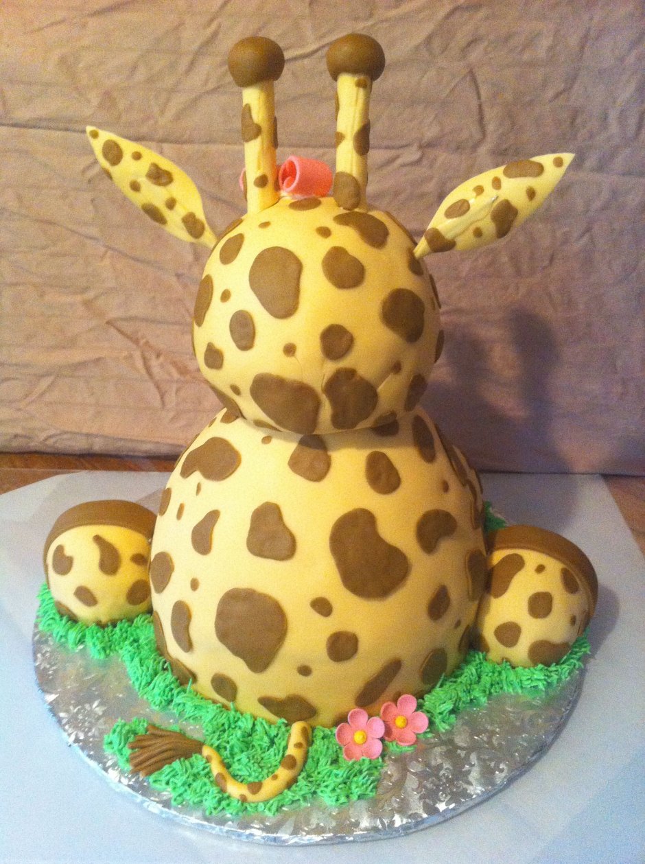 Детский торт с жирафом
