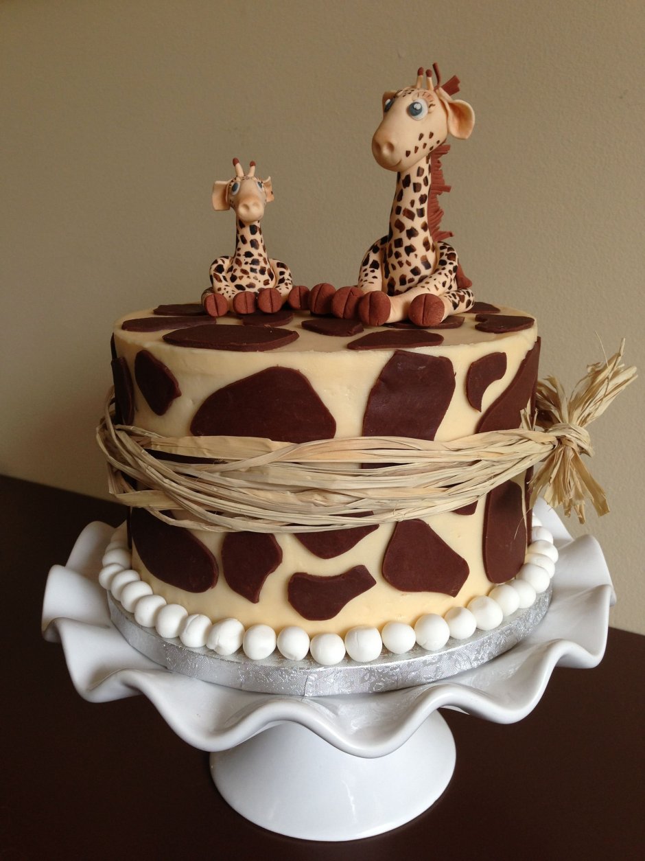 Торт с жирафом стильный