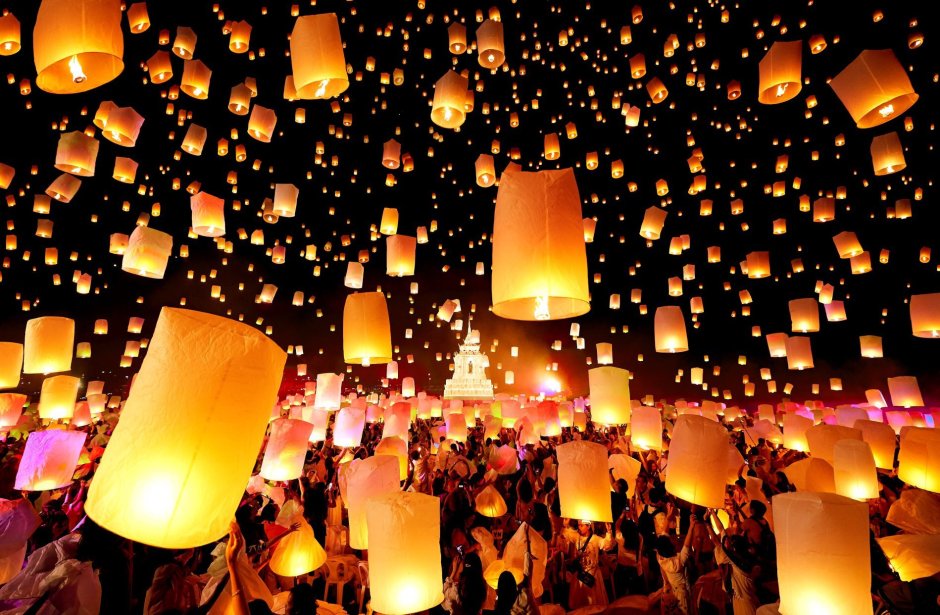 Фестиваль фонарей в Японии обон