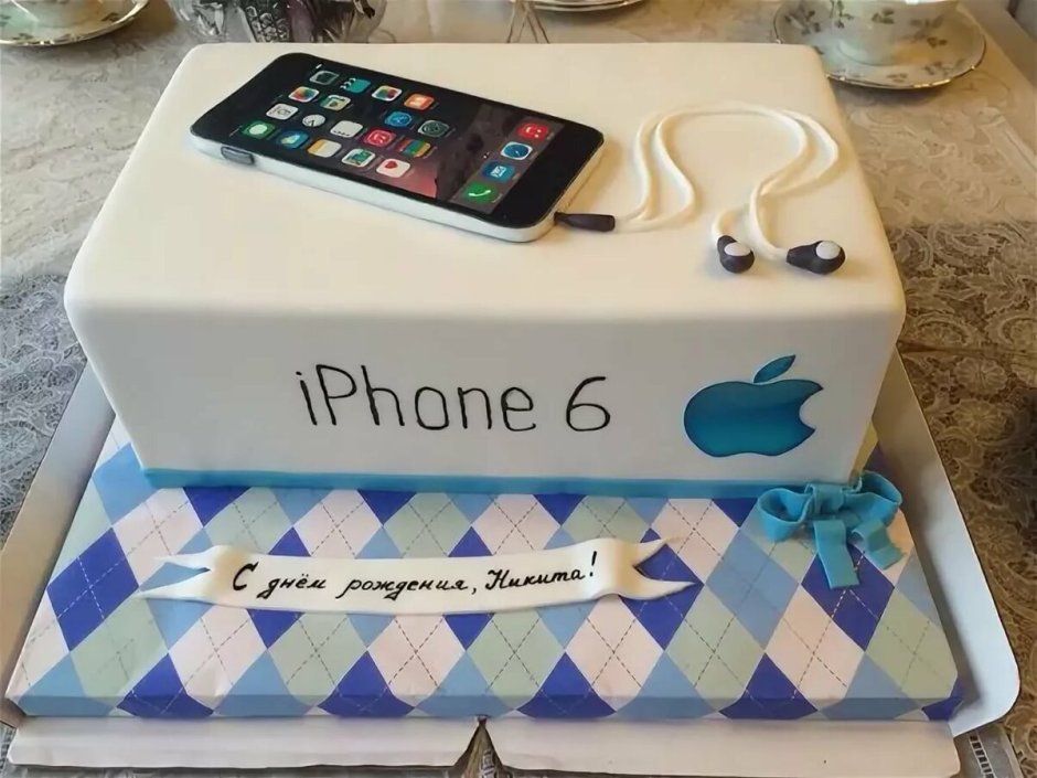Торт коробка айфона