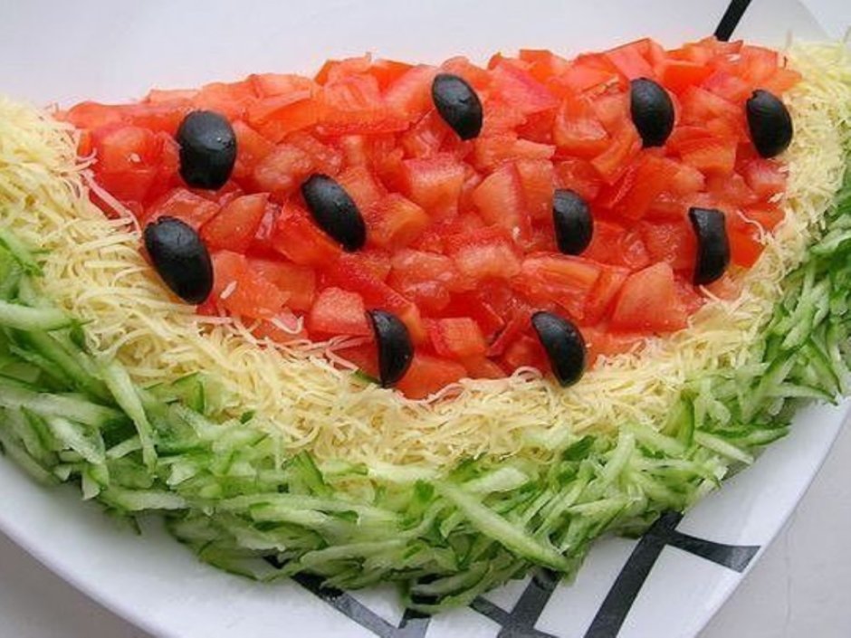 Салат с арбузом