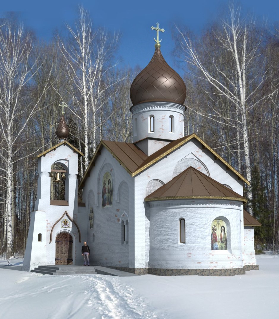 Храмовый комплекс Белокаменный однокупольный храм