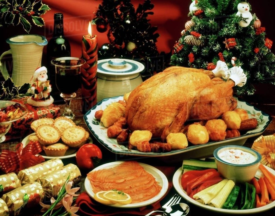 Традиционный Рождественский ужин в Великобритании