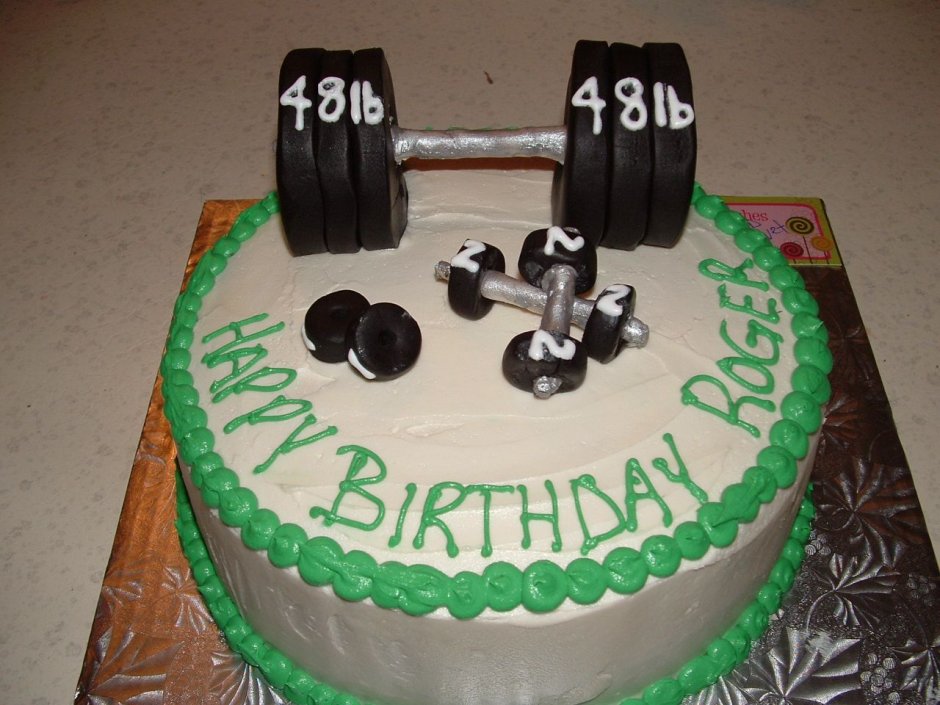 Украшение торта для спортсмена