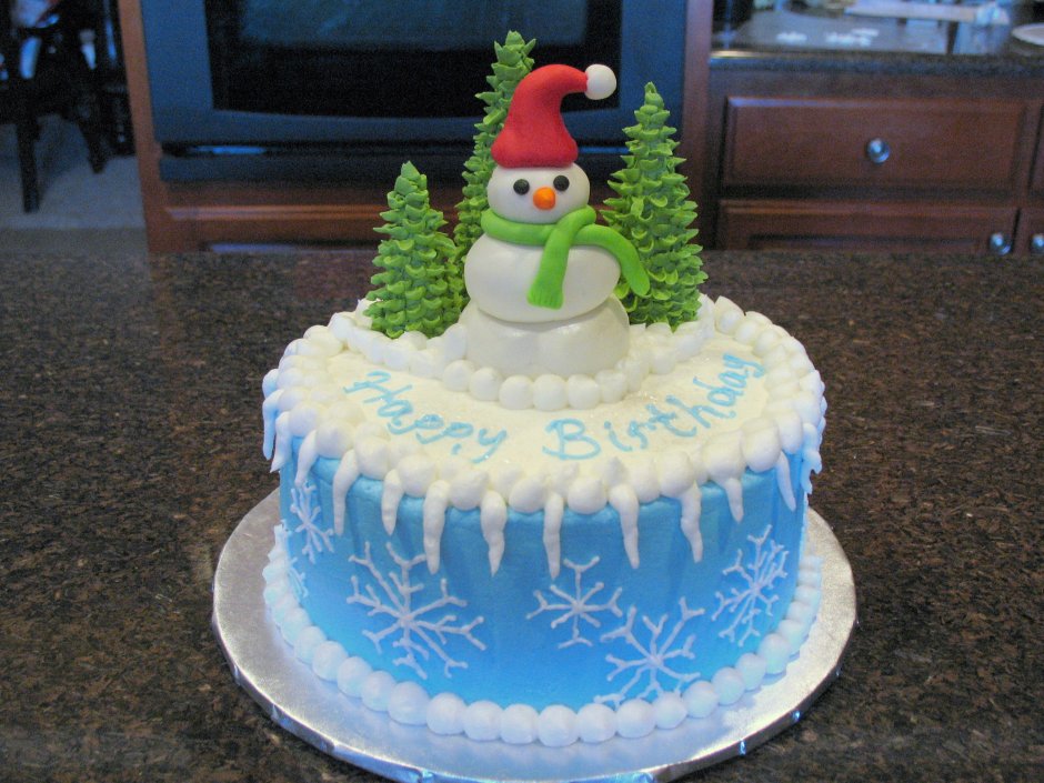 Торт Снеговик на новый год