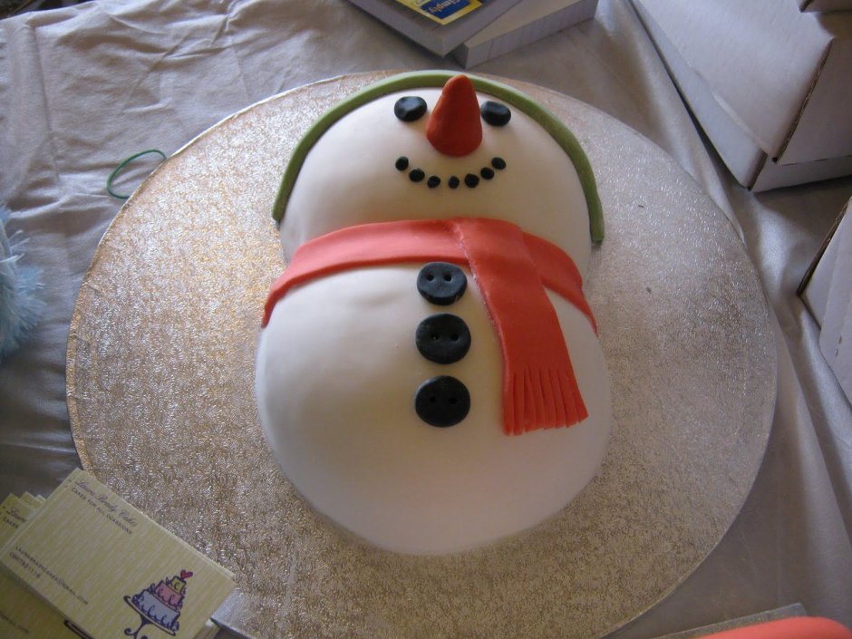 Торт Снеговик 3д