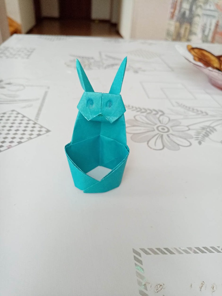 Оригами зайчики на Пасху
