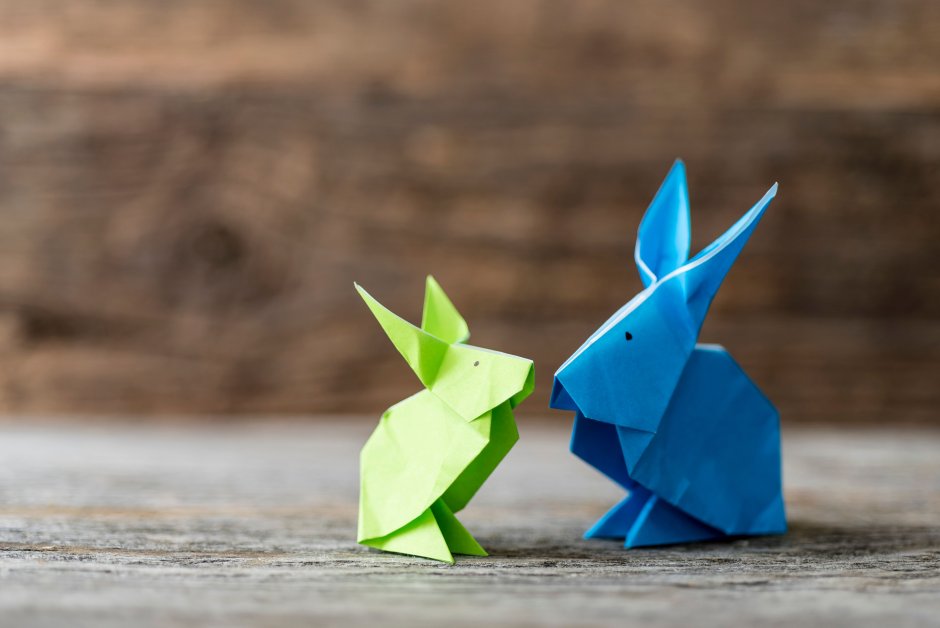 Оригами Пасхальный кролик фото