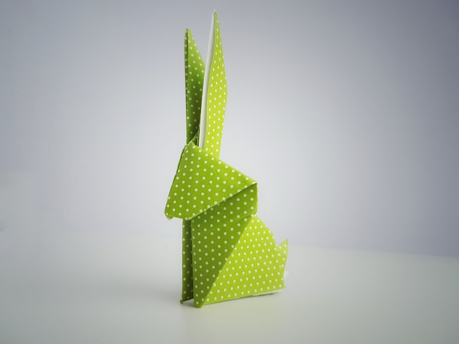 Оригами Пасхальный зайчик схема