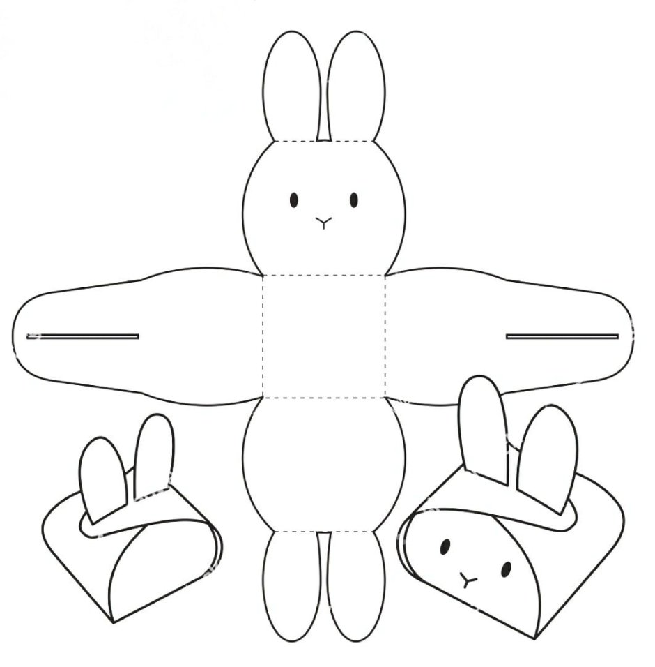 Пасхальный кролик паперкрафт