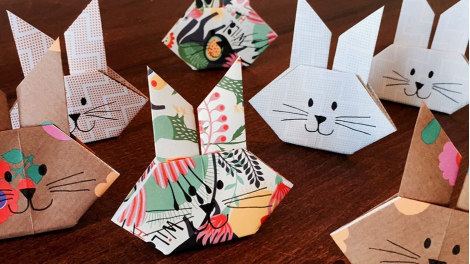 Дизайны с оригами кролики