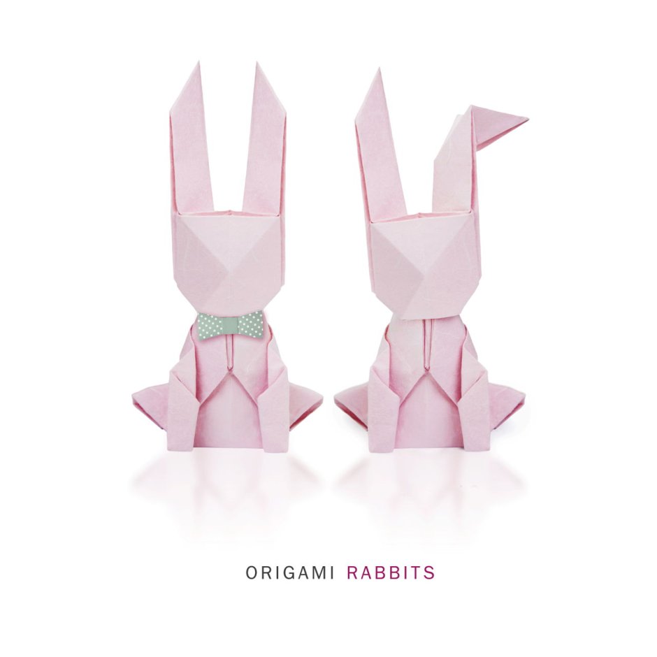 Оригами красный кролик