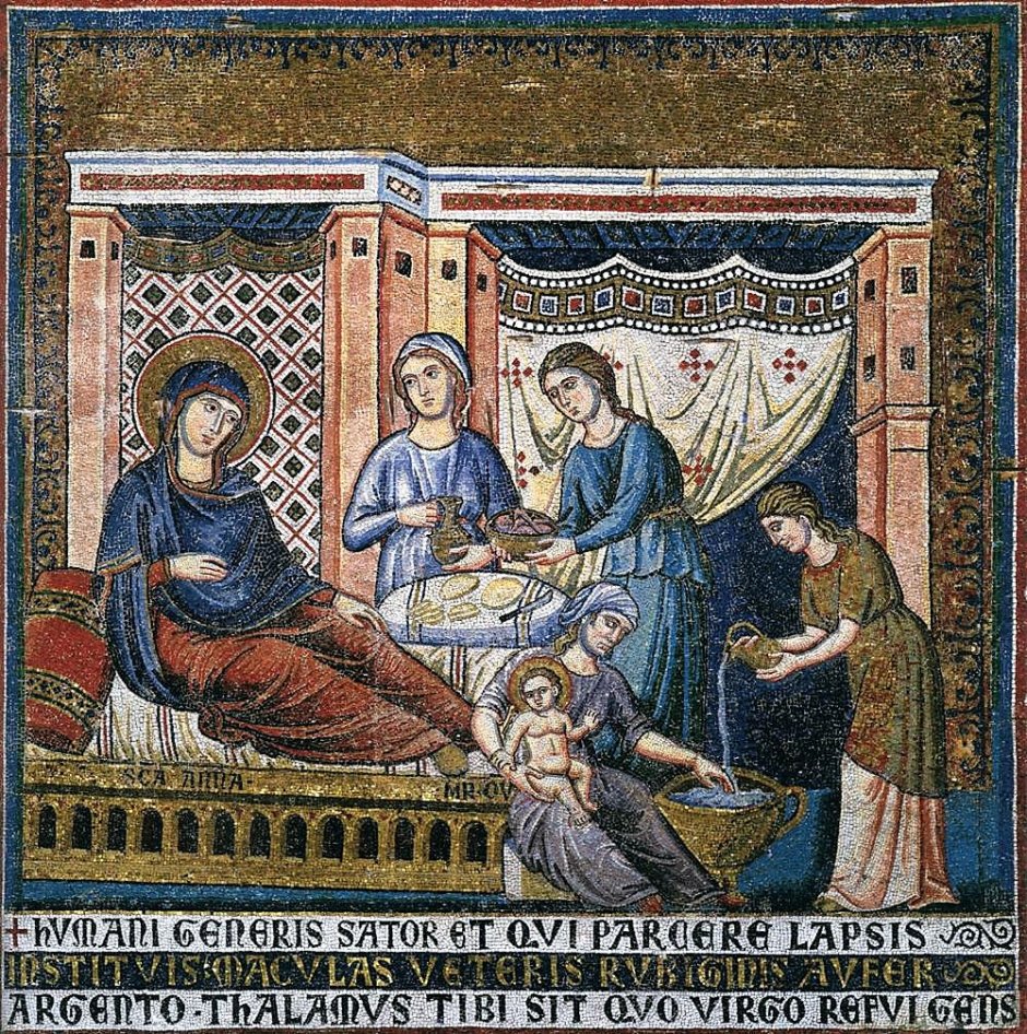 Пьетро Каваллини мозаика рождение Марии