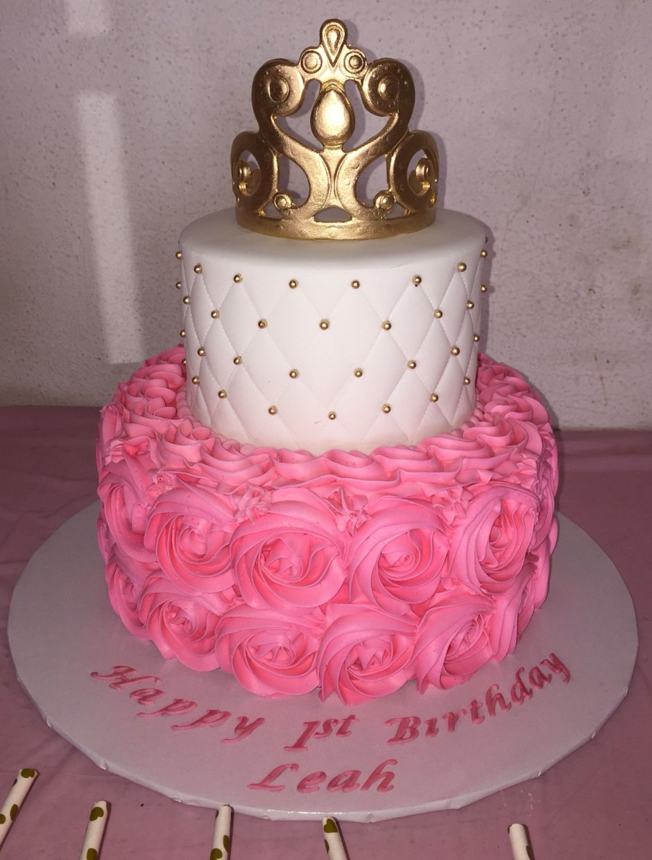 Двухэтажный торт на день рождения девочке