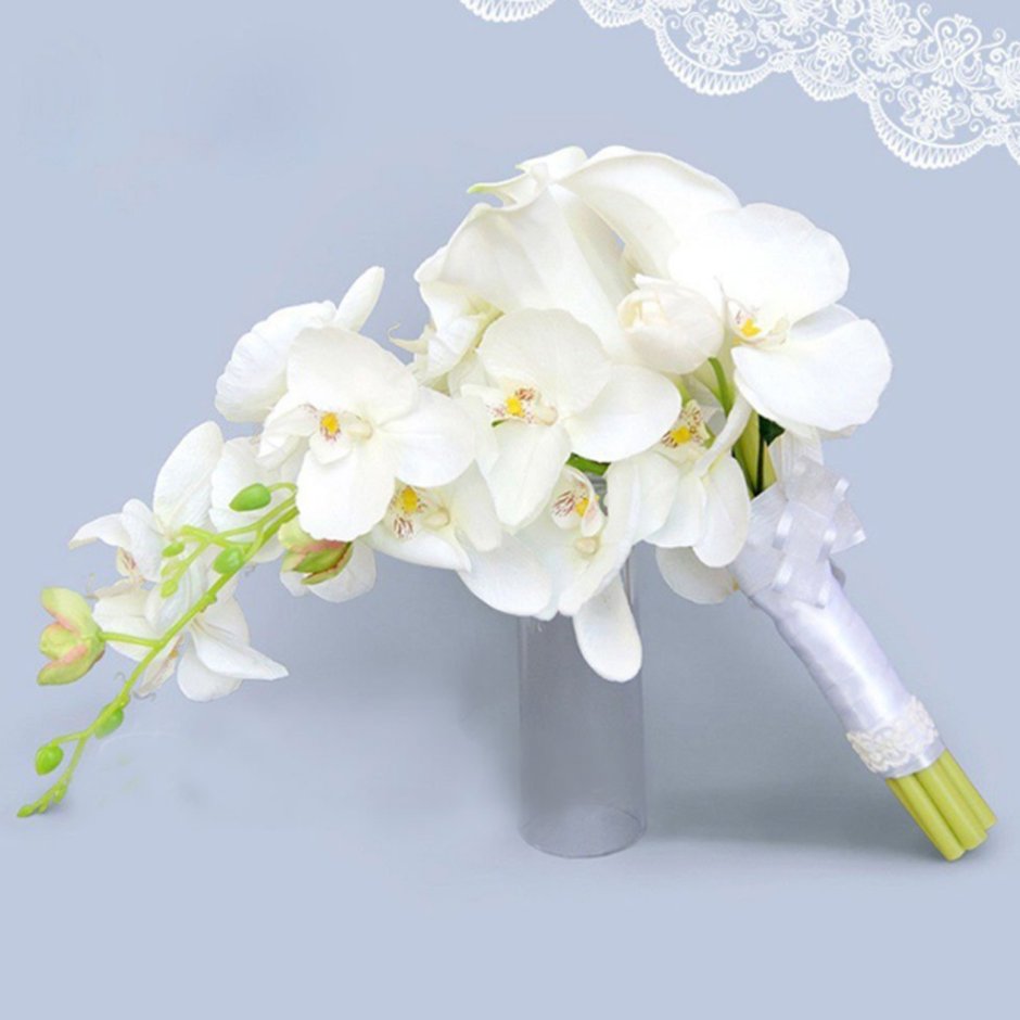 Осенние букеты невесты с орхидеями