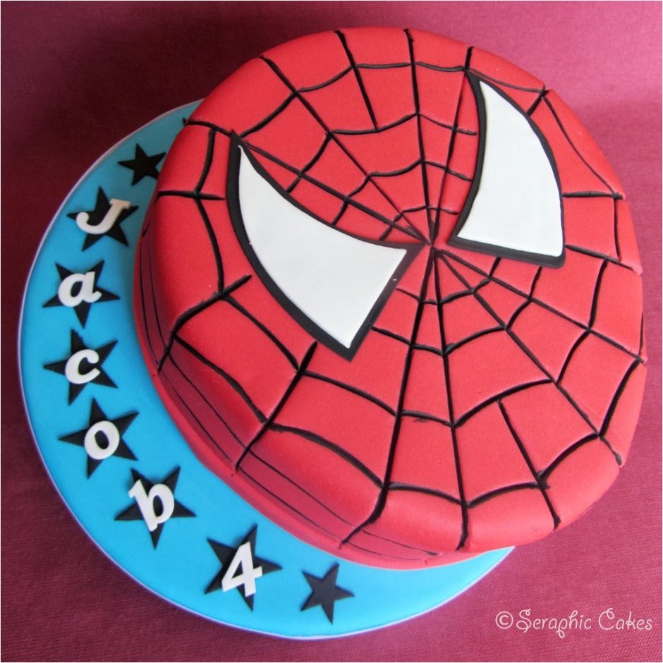 Торт человек паук прямоугольный