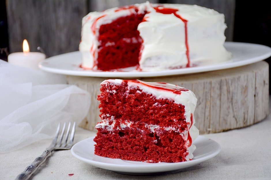 Красный бархат торт белого цвета
