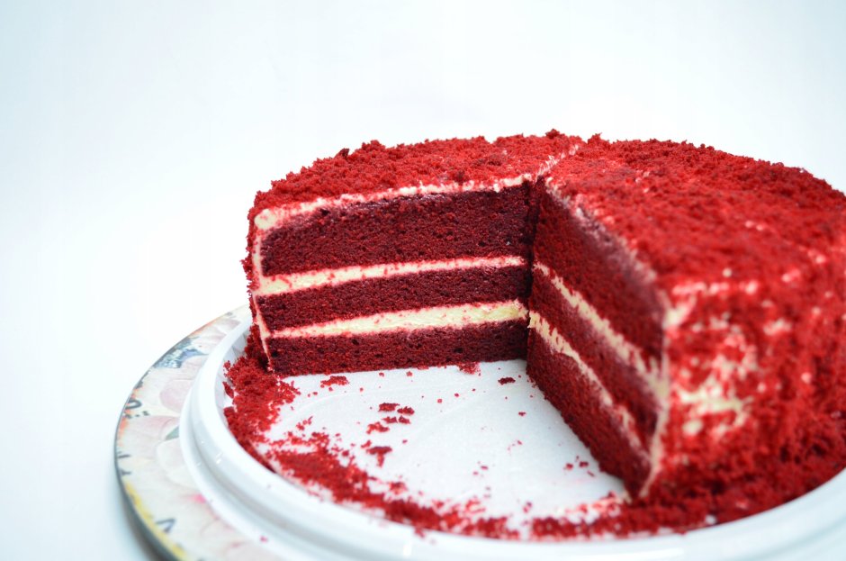 Торт в разрезе фото вельвет красный