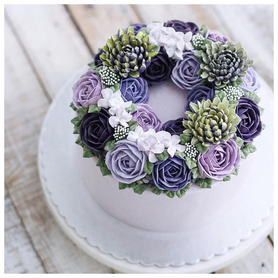 Османтусовый цветочный торт