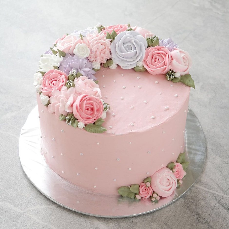 Торт с пряниками цветами